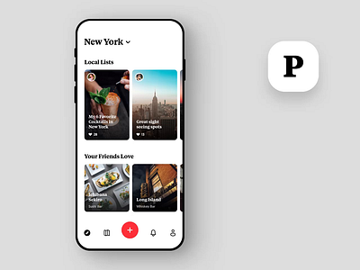 Passant Home Screen app city dark drink eat explore food ios light maps minimal passant restaurant simple social ui ui design ux ux design venue