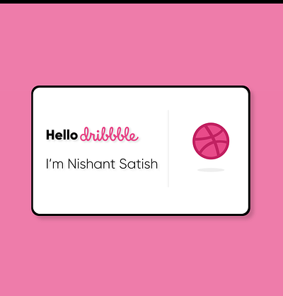 Hello Dribbble! adobe xd debutshot hello dribble