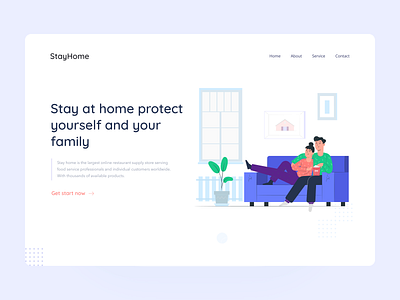 Home Quarantine Header Design Concept! 2k20 branding concept covid19 creative header header design header exploration header web home home quarantine kshuvon stayhome typography ui web websites