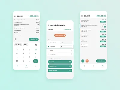 Enter Mobile - Point of Sale android app bill calculate cards cash register checkout ios light mobile payment pos price list simple ui uidesign ux