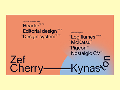 zefs.website bold color design minimalist portfolio website typography web