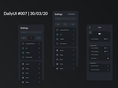 #DailyUI 007 - Settings app dailyui design figma figmadesign flat minimal settings settings ui ui ux