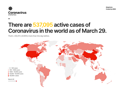 Coronavirus statistics dashboard black clean coronavirus covid19 dashboard disease health infographic information design red statistics stayhome ui virus worldmap yellow