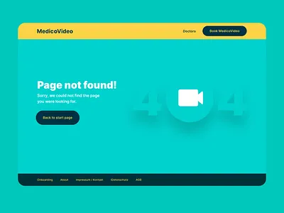 New project in progress 404 404 error 404page design marakas medical medicine medico video mrks ui video service web website