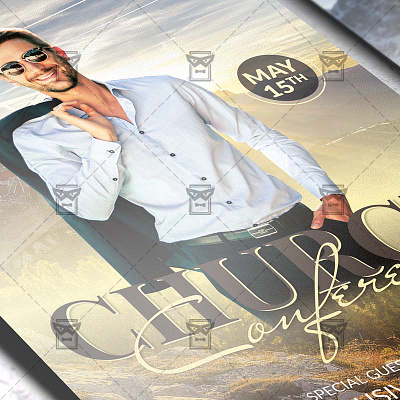 Church Conference Template - Flyer PSD + Instagram Ready Size church service online cross church flyer worship flyer worship flyer