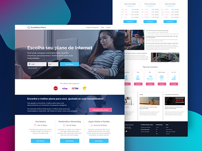 Qualmelhorplano app design landing ui ux web webapp