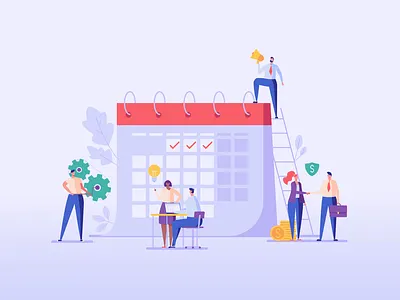 Concept of successful team activity app brainstorm business character deal design illustration media project project management service succes team teamwork vector