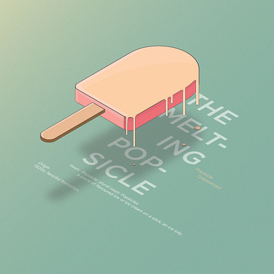 The melting popsicle. adobe illustrator blue color design designinspo illustration inspiration melting minimal popsicle popular typography vector