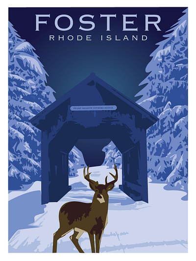 Foster, Rhode Island Poster Project design illustration