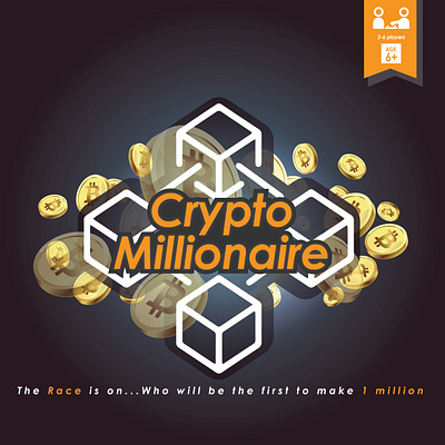 Crypto Millionare 01 bitcoin branding design illustrator logo vector