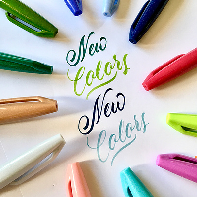 colors brush brushlettering lettering