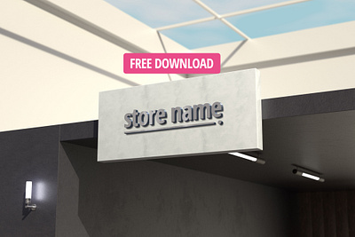 Free download store name mockup branding design fashion free download free mockup logo mockup mockup design photography psd mockup store design store name storefront