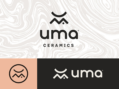 Uma Ceramics Branding branding ceramics logo marble pattern potters mark