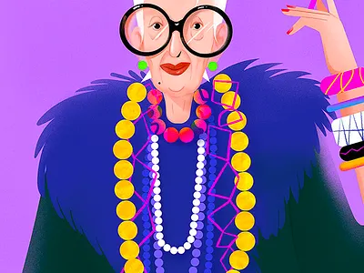 Iris Apfel art direction character characterdesign colorful design doodle drawing fashion fashion art fashion design fashion icon illustration new york positivevibes