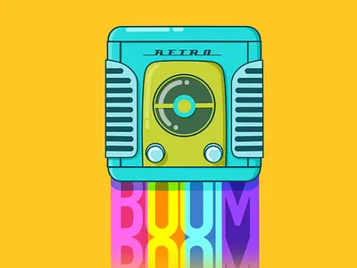 Sounds like a retro illustration lettering music procreate radio retro sound