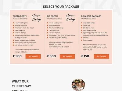 Home Page for the Booth rent agency logo typography ui ux ux ui web design