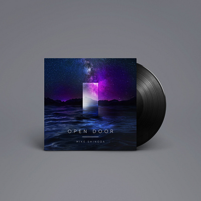 Open Door Cover Art album album art blue cover door linkin park mike shinoda mockup mountain music ocean open door record wave