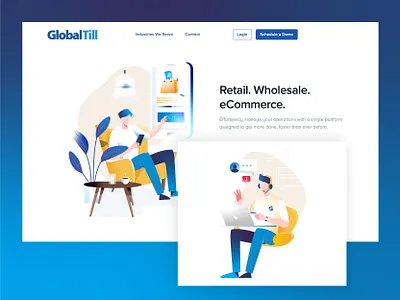 Retail branding character design design ecommerce ecommerce design graphic illustration retail ui vector