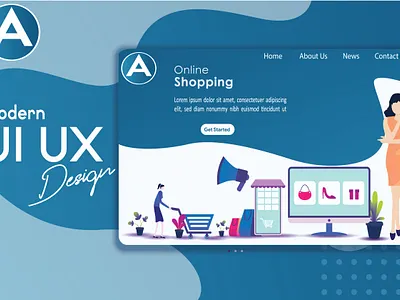 UI/UX Design For Online Shopping animation branding design illustration illustrator logo minimal typography ui ux vector