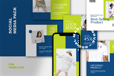 NOVA - Social Media KIT agency branding business creative custom project design illustration instgram template portfolio post promotion stories