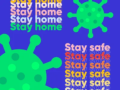 Stay home Stay Safe illustration