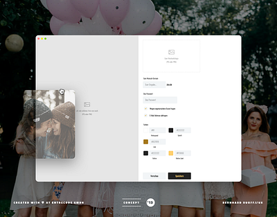 UX concept for a online RSVP SAAS concept form responsive saas ux wedding