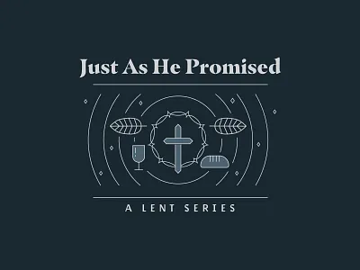 Liturgical Series 4/5 2020 badge brand branding church cross easter flyer graphic illustration jesus lent lines logo monoline passion religious thorns typography