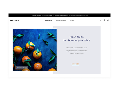 Grocery E-commerce Hero Page ecommerce fruits grocery hero image landingpage online shop online shopping shop uidesign