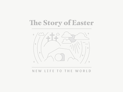 Liturgical Series 5/5 2020 2020 trend badge bible brand branding church cross easter event graphic jesus lines logo ministry monoline tomb typography vector
