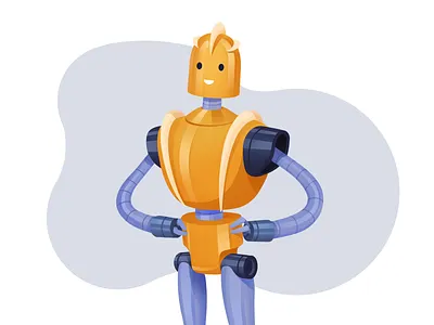 Darb Platform / Brand Hero Design 01 android art direction bitcoin brand character character design cryptocurrency cyborg darb design finance fintech future futuristic gold illustration retro robot vector