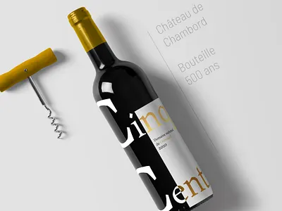 Château de Chambord // 500 wine anniversary bottle branding daily illustration master minimal tourism typography wine wine bottle wine label