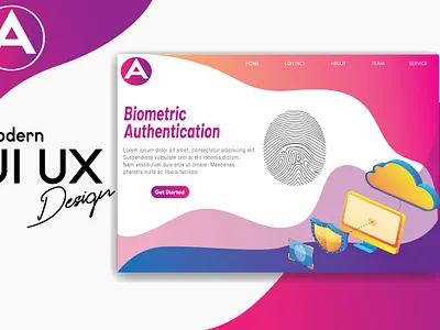 UI/UX Design For Biometric Authentication animation branding design illustration illustrator logo typography ui ux vector web