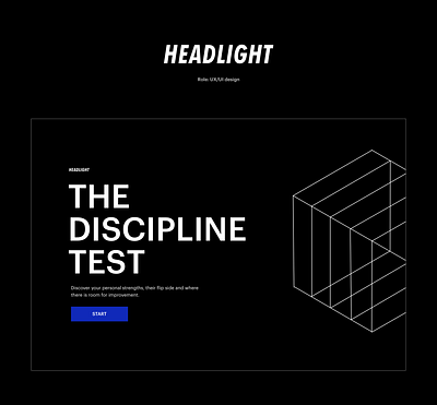 Headlight — The Discipline Test brutalism digital design graphic design test uidesign webdesign