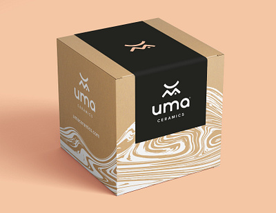 Uma Ceramics Packaging Design branding ceramics logo marble package packaging pattern potters mark