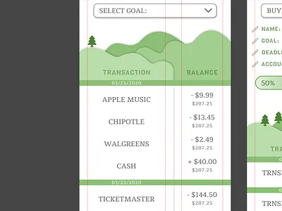 XD Daily Creative Challenge #2: Tree Savings App figma money app personal finance savings ui xd xddailychallenge