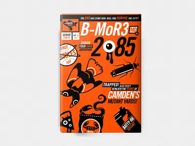 B-MoR3 2085 baltimore bestbookcover bestcomic2020 bookcover comic comicbook comicdesign cover illustration metal mutant texture vintage