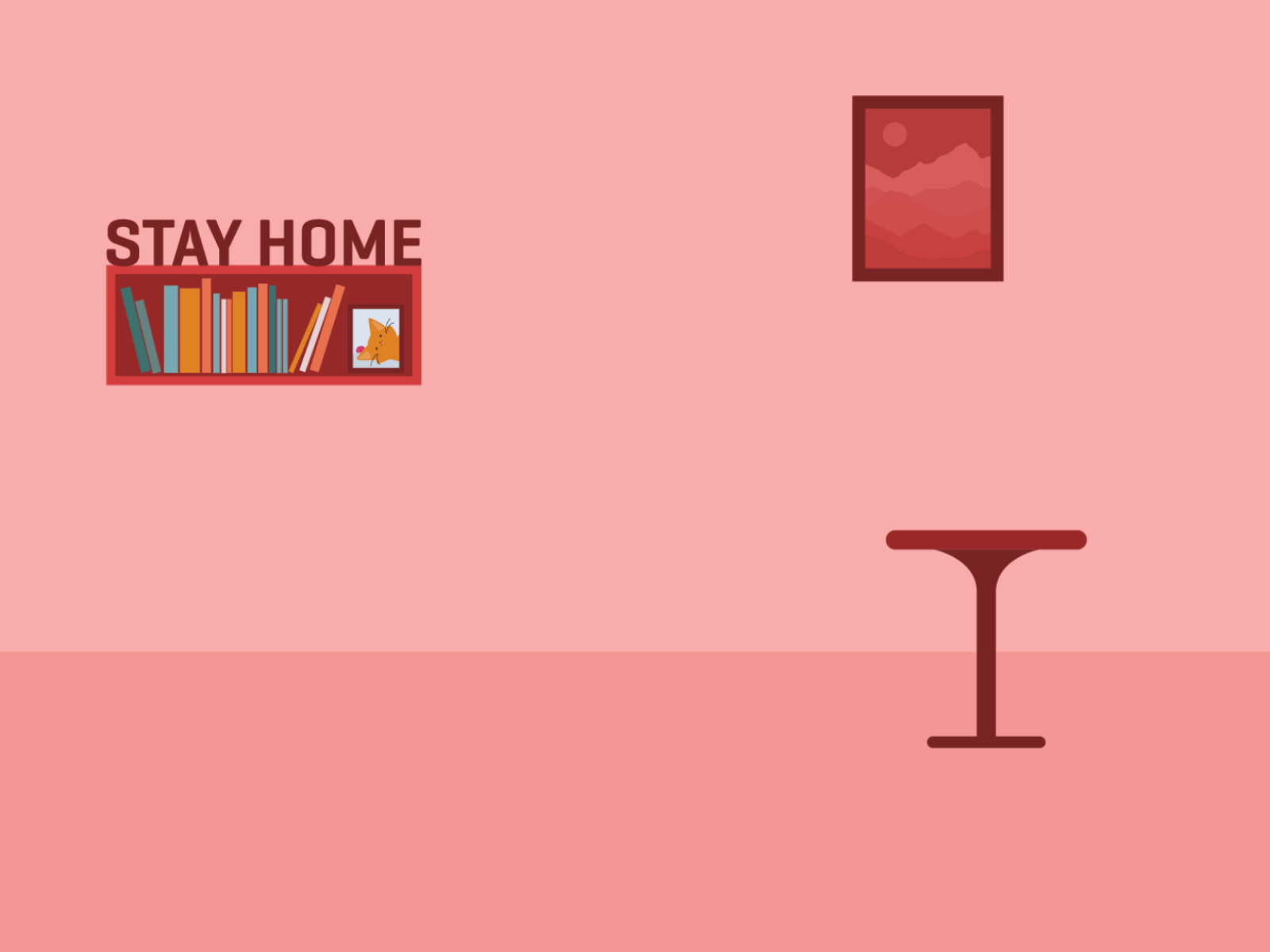 Stay Home animated gif animation animation design book coronavirus covid19 falling home read reading stayhome staysafe virus