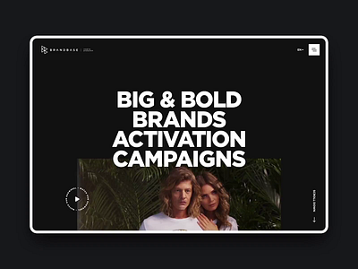 BrandBase - Website Redesign animation clean dark digital landing typography ui ui design ux uxui website