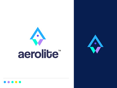 Aerolite aerial aerolab aeronautics aerospace branding cloud concept creative engineering icon idea identity illustration innovation logo management mark minimal rocket talent show