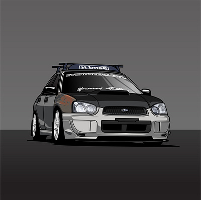 Subaru Impreza car design graphics illustration vector