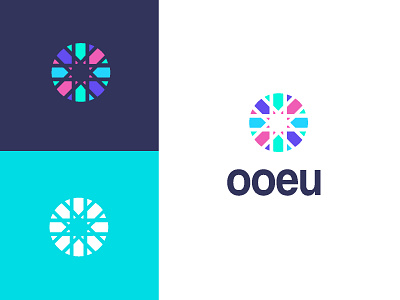 ooeu abstract circle clever colourful concept creative future gradient icon identity illustration logo mark minimal mosaic ooeu pattern rectangle start sumesh jose