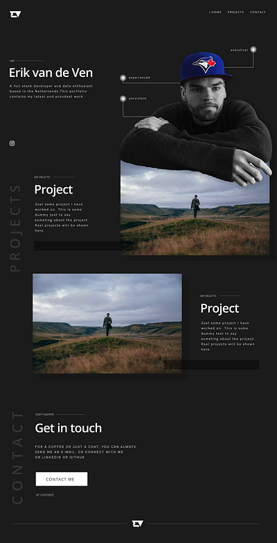 Portfolio dark design developer minimal portfolio web