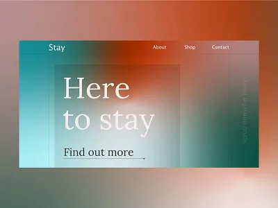 Gradient landing page agency website branding design flat illustration typography ui ux vector web