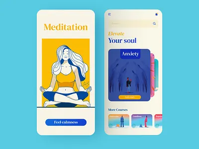 Daily UI - 07 anxiety app app design app ui depression design meditation mobile mobile app ui ux yoga