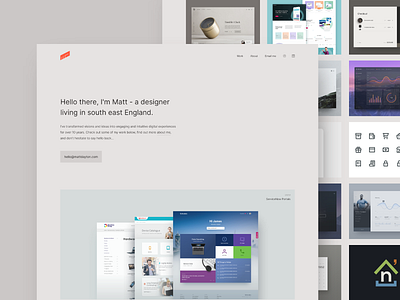 Personal website design minimal personal portfolio site ui website