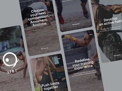 SPRT App - Onboarding android app button dailyui design ios logo mobile onboarding register signup sketch sport typography ui ux web