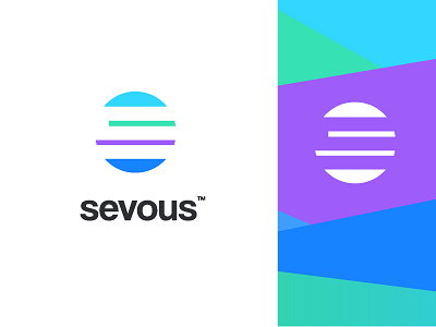 sevous branding business coding colourful creative developer gradients icon identity logo mark minimal negativespace programming rising s software design sumesh jose sun technology