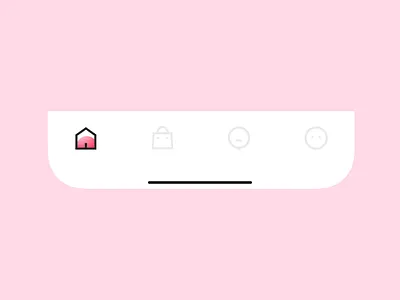 Elves Tabbar animation app card clean dimest icon motion tabbar ui ux