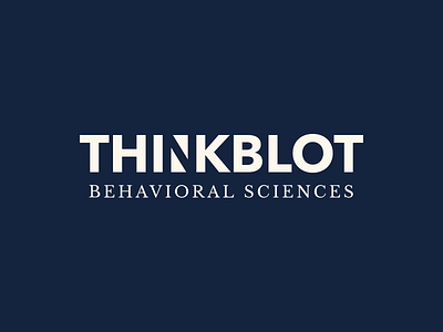 Logo for Thinkblot avenir next libre baskerville logo science