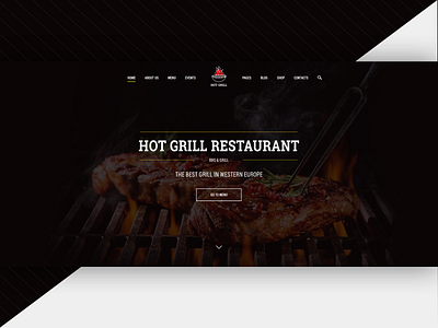 Hot Grill design eat grill hot logo restaurant ui design ux design web design